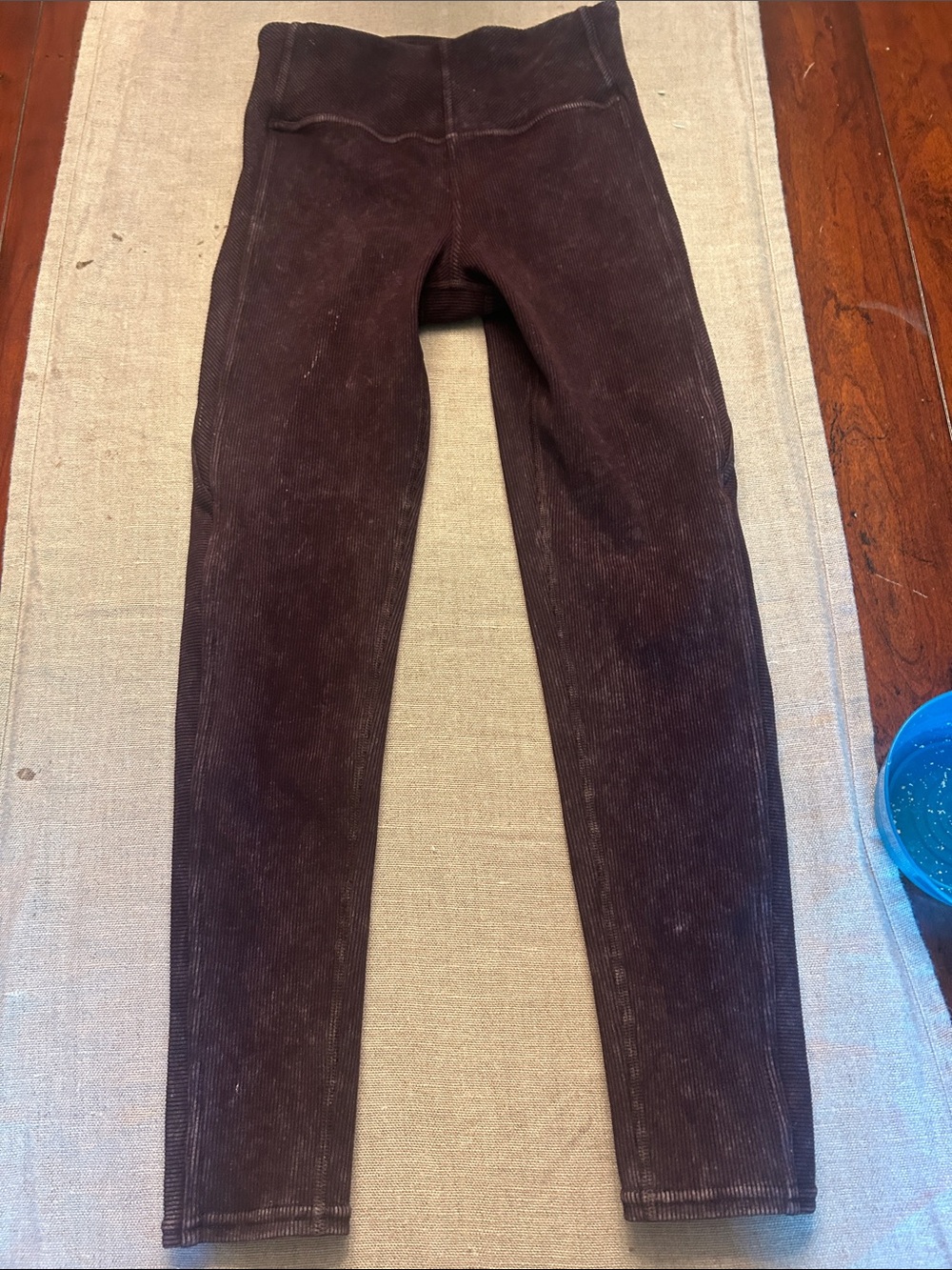 Zella Girls Dark Brown Ribbed Leggings